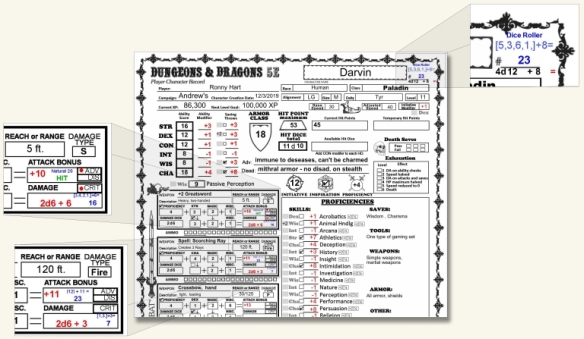 Character Sheets Dungeon Master Assistance